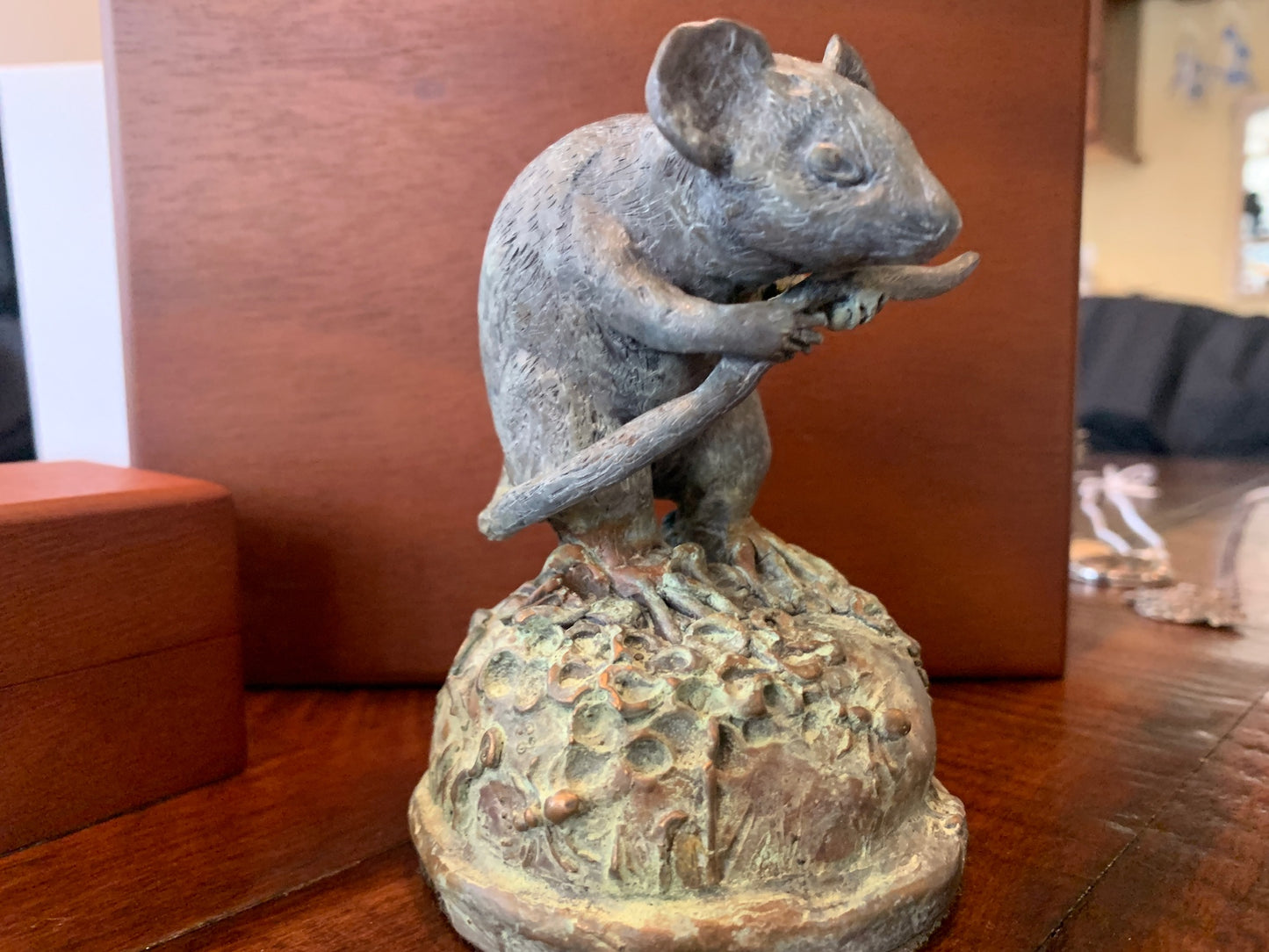 Bronze Mouse Sculpture