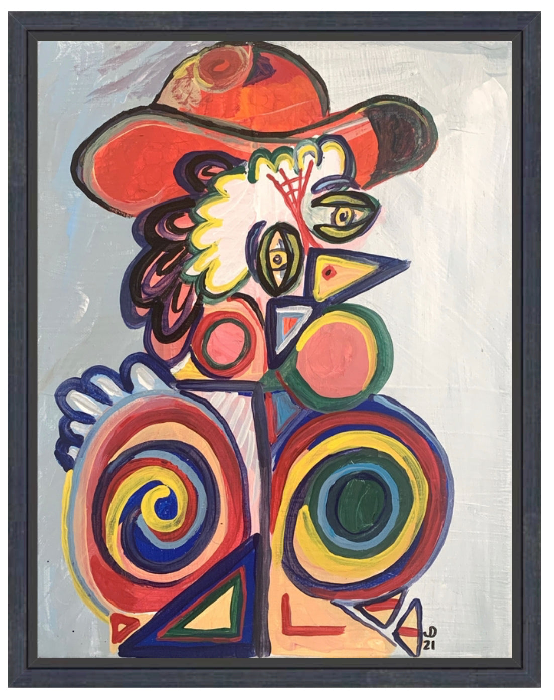“Portrait of a Hen” Painting