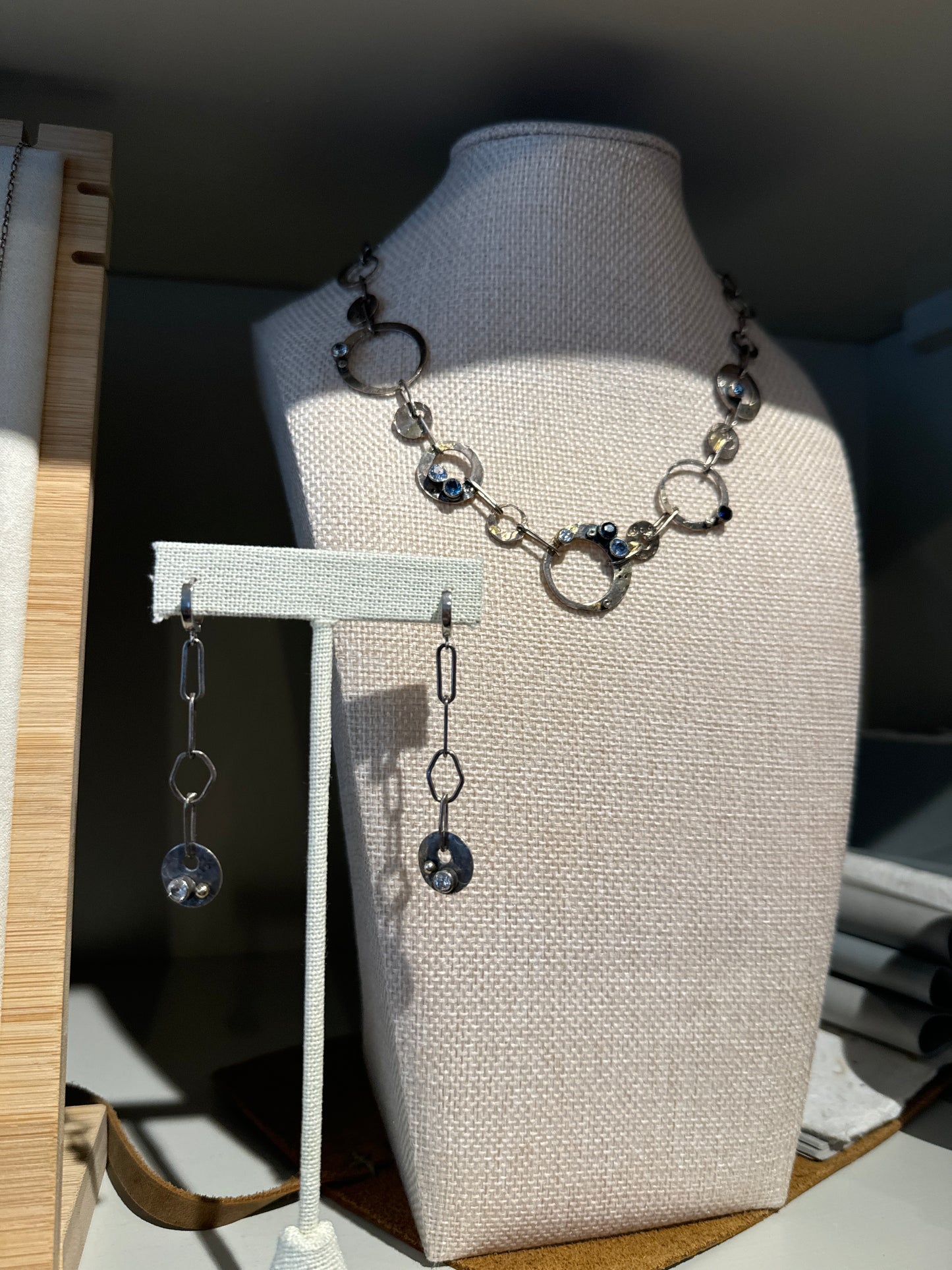 Fly Me to The Moon Circles Choker and Earrings