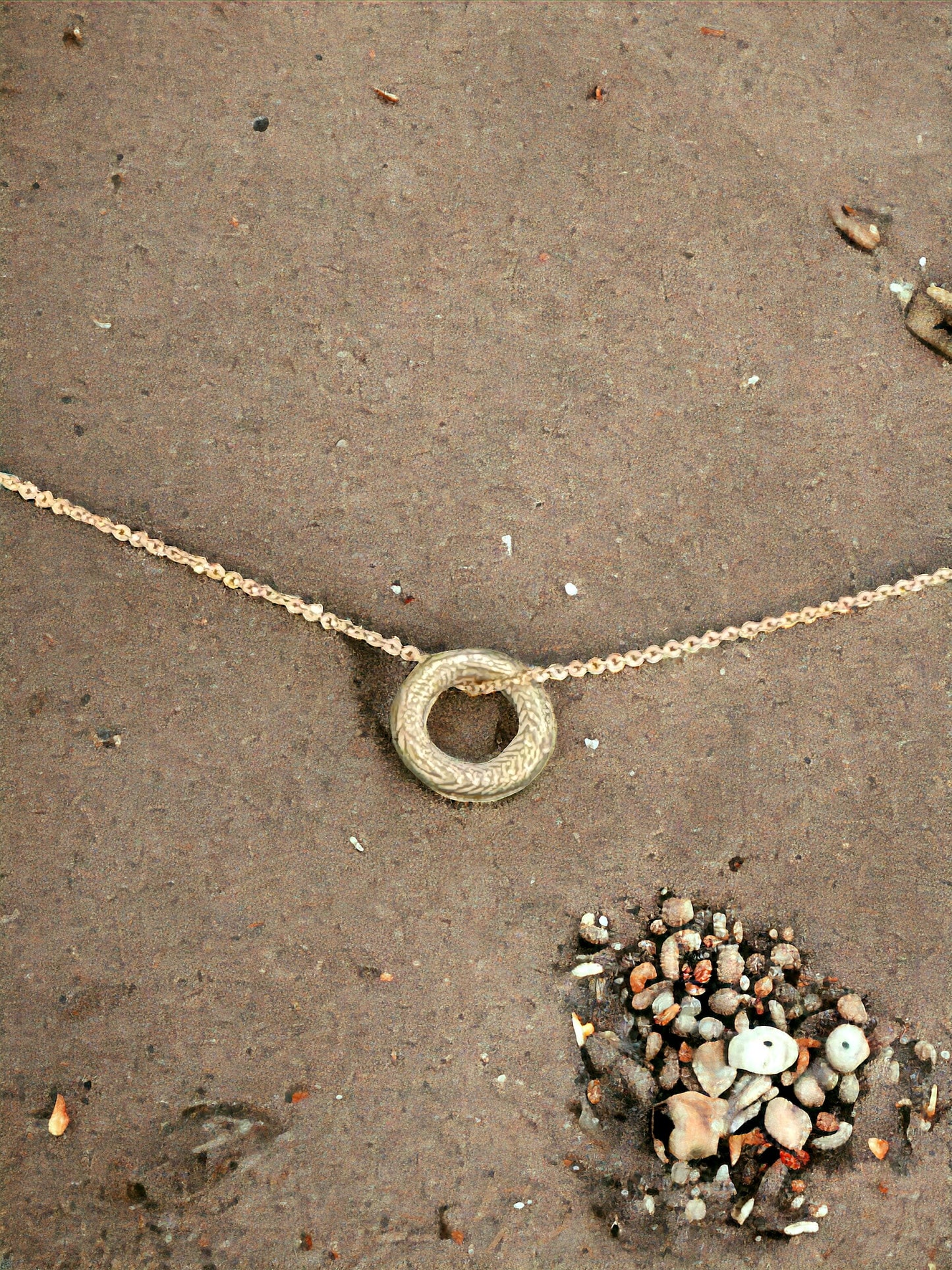 Cuttle Bone Cast Sterling Silver Pendant (Heart or Circle)