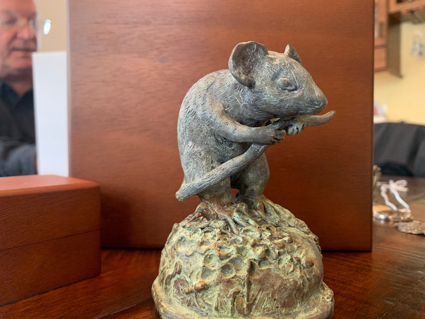 Bronze Mouse Sculpture