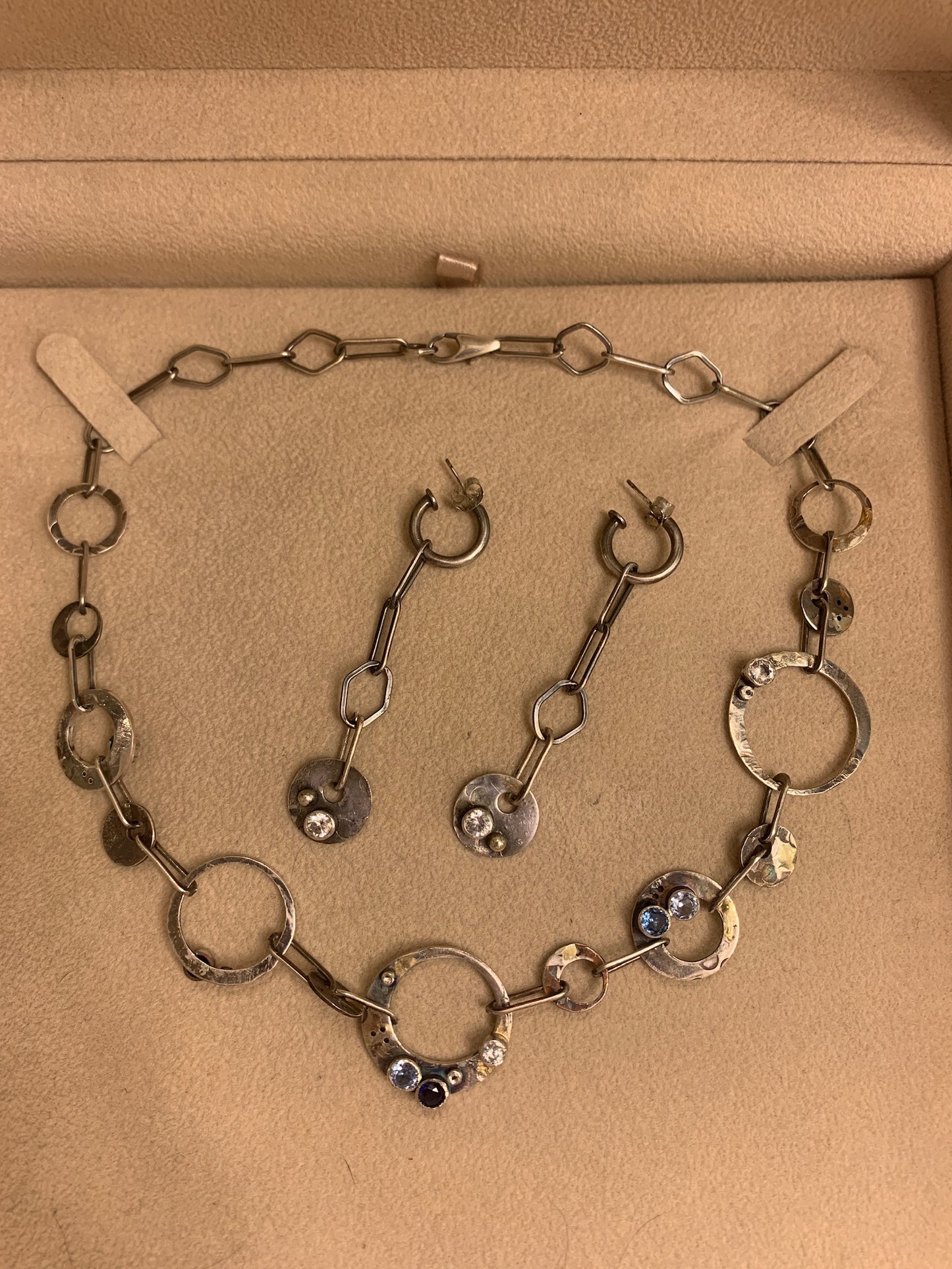 Fly Me to The Moon Circles Choker and Earrings