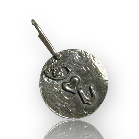 Sterling Silver “👁️ ❤️ U” Charm