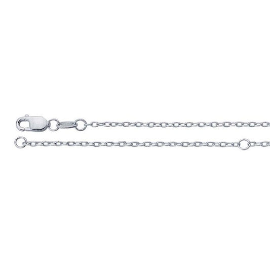 Sterling Silver 1.4mm Oval Cable Chain