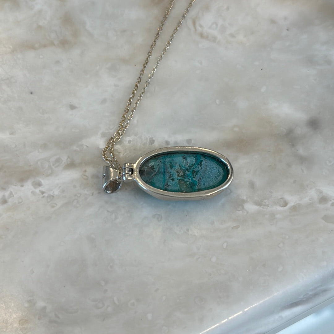 Oval Chrysocolla Pendant