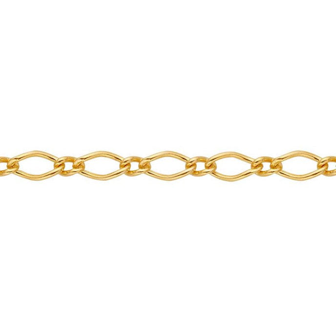 14/20 Yellow Gold-Filled 2.4mm Marquise Long & Short Chain