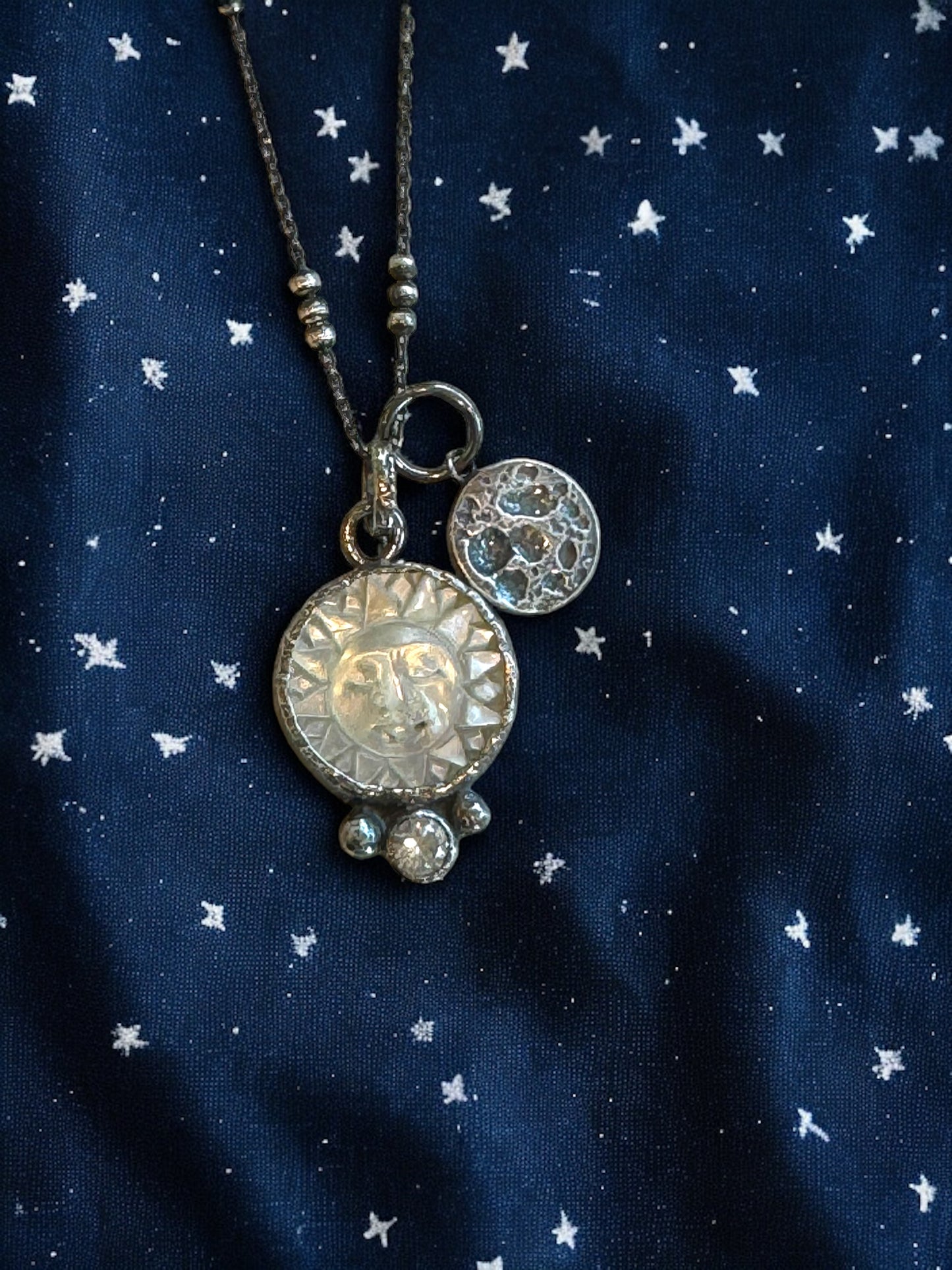 Celestial Sterling Silver Petite Moon Charm