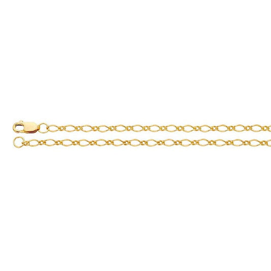 14/20 Yellow Gold-Filled 2.4mm Marquise Long & Short Chain