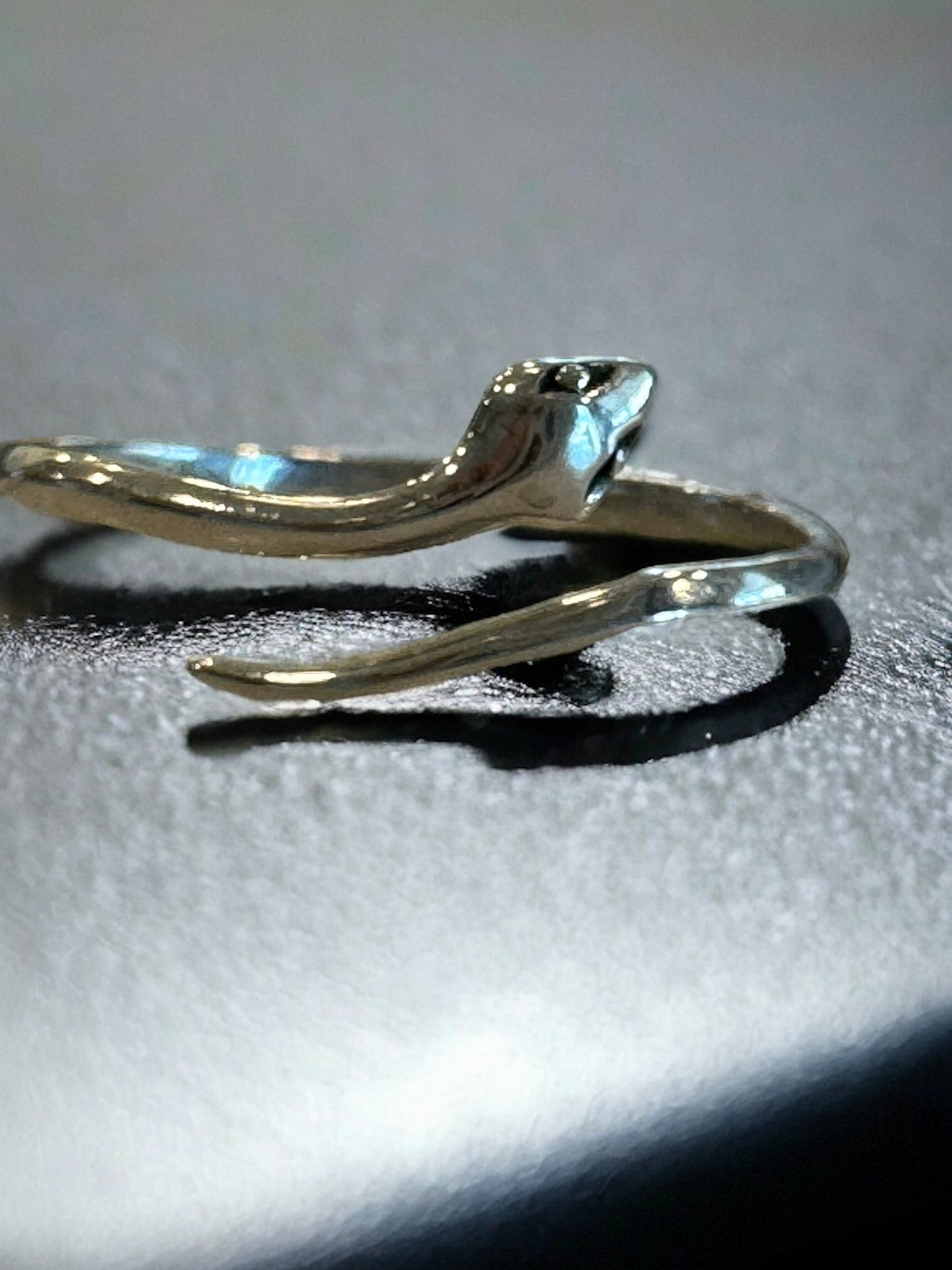 Adjustable Sterling Silver Snake Ring