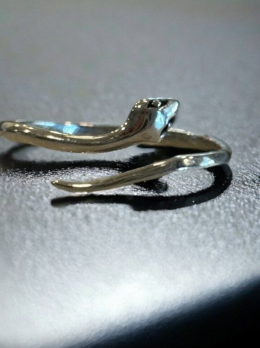 Adjustable Sterling Silver Snake Ring