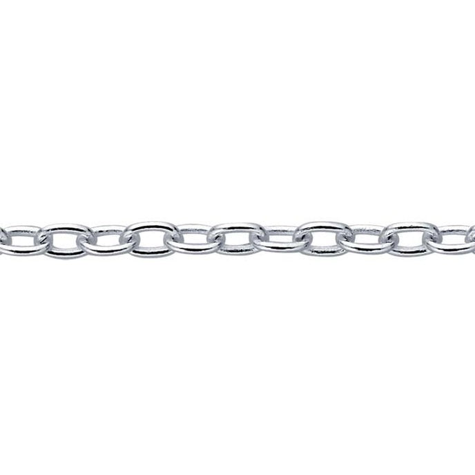 Sterling Silver 1.4mm Oval Cable Chain