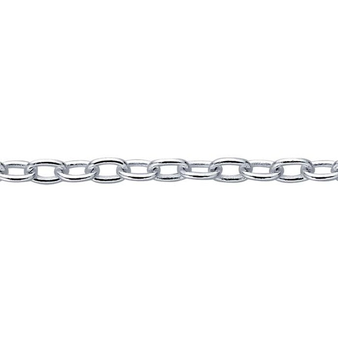 Sterling Silver 1.4mm Oval Cable Chain