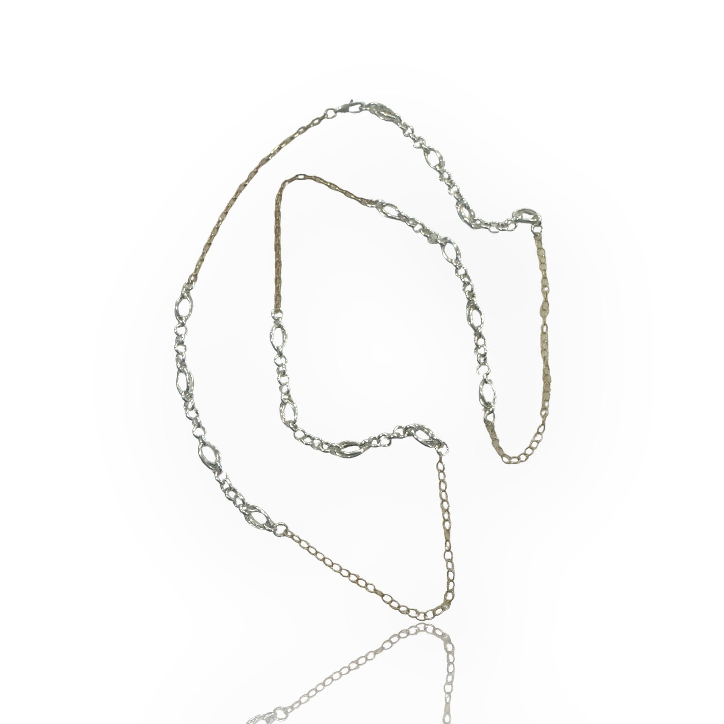 Mixed Media Sterling and 14kGF Long Chain