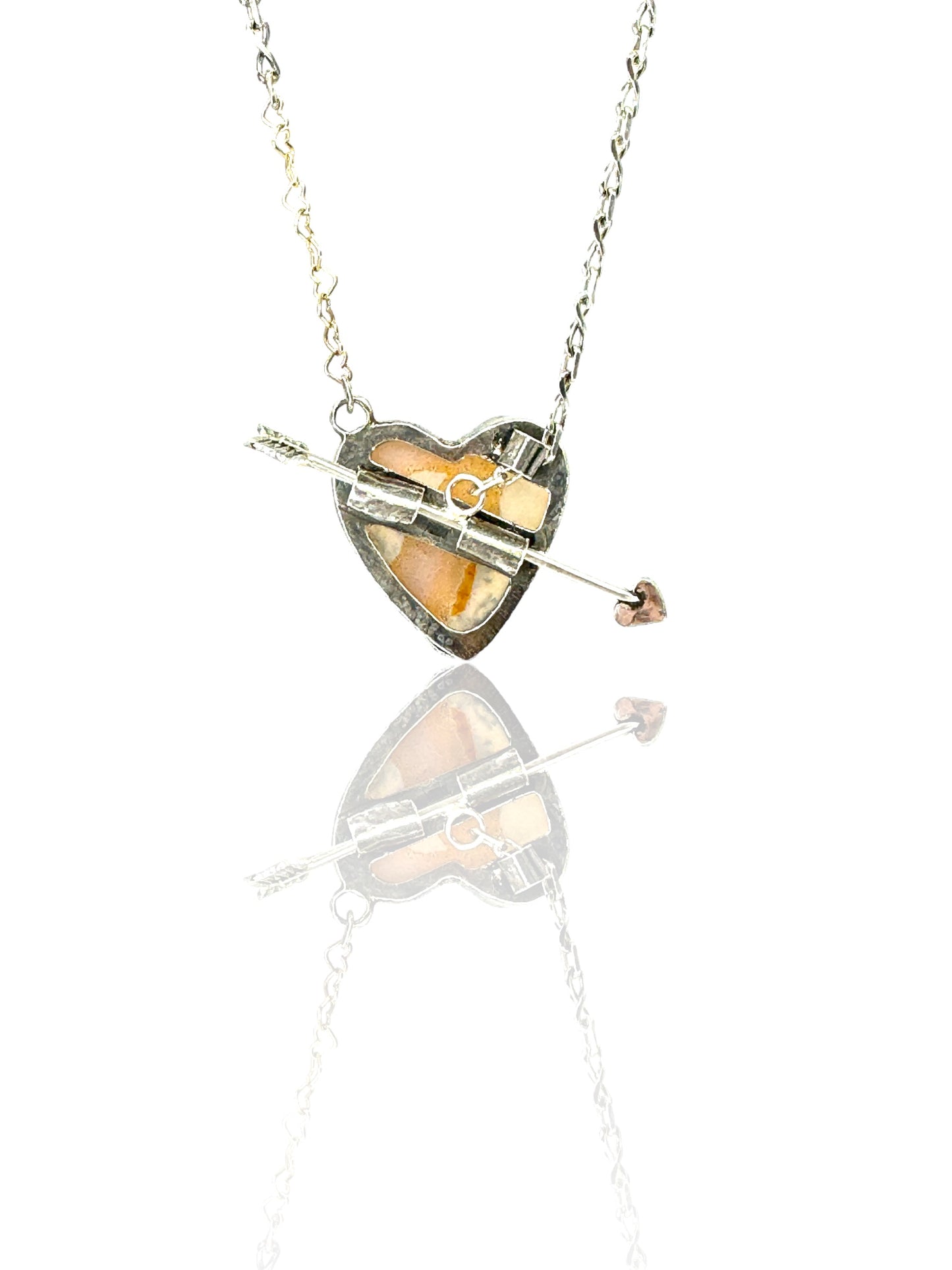 Dendritic Agate Heart Necklace