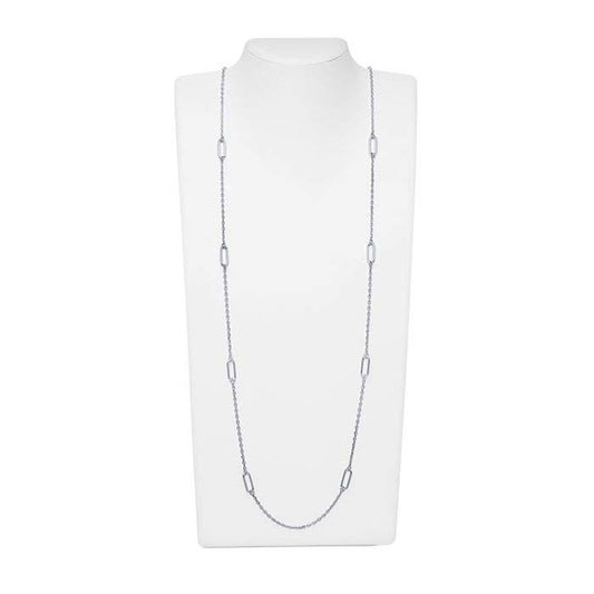 Sterling Silver 0.55mm Cable Chain with Stations