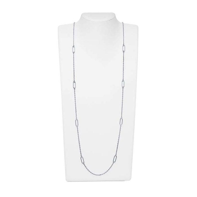 Sterling Silver 0.55mm Cable Chain with Stations