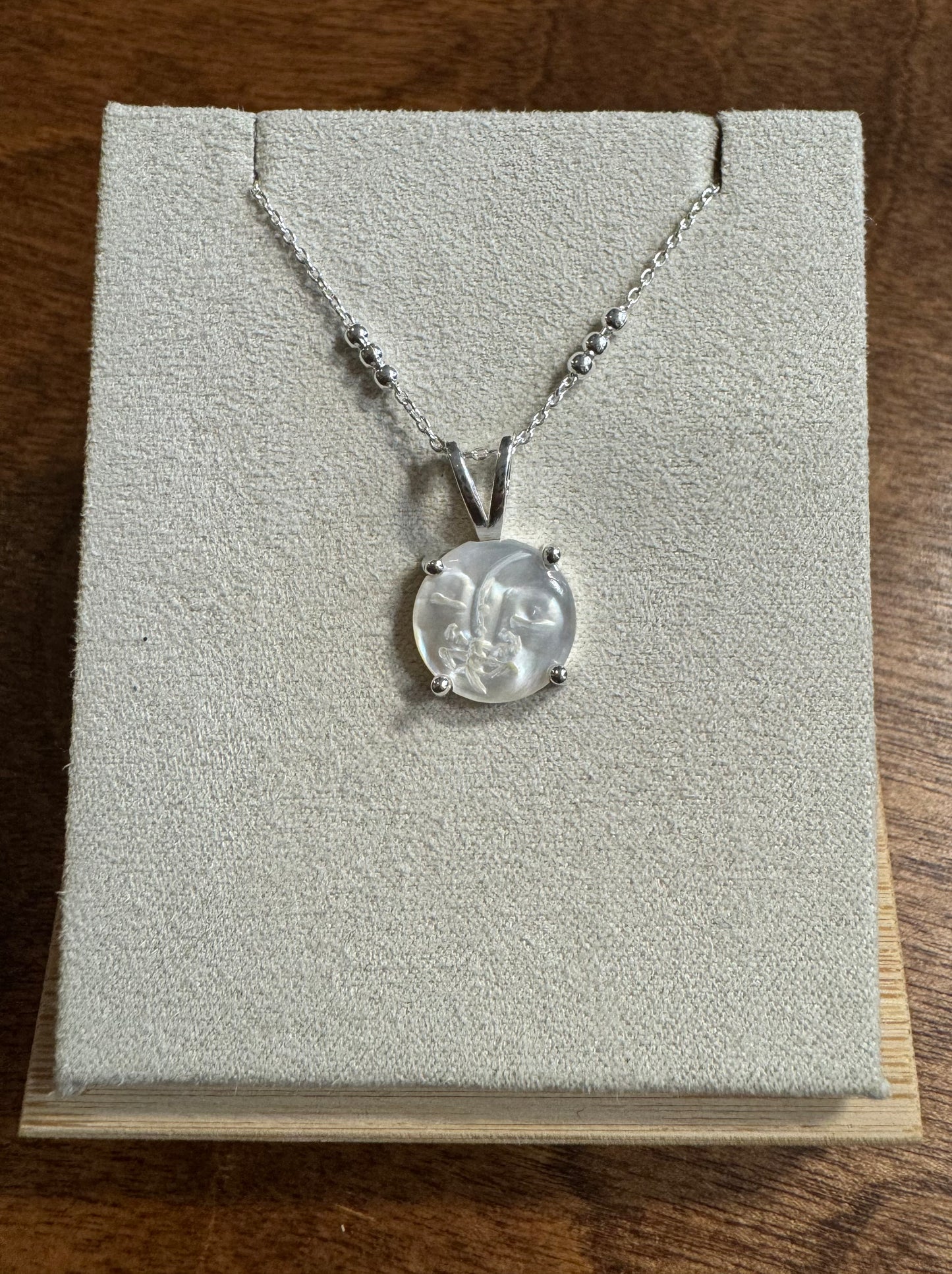 Celestial Delicate Double Moon Face Pendant