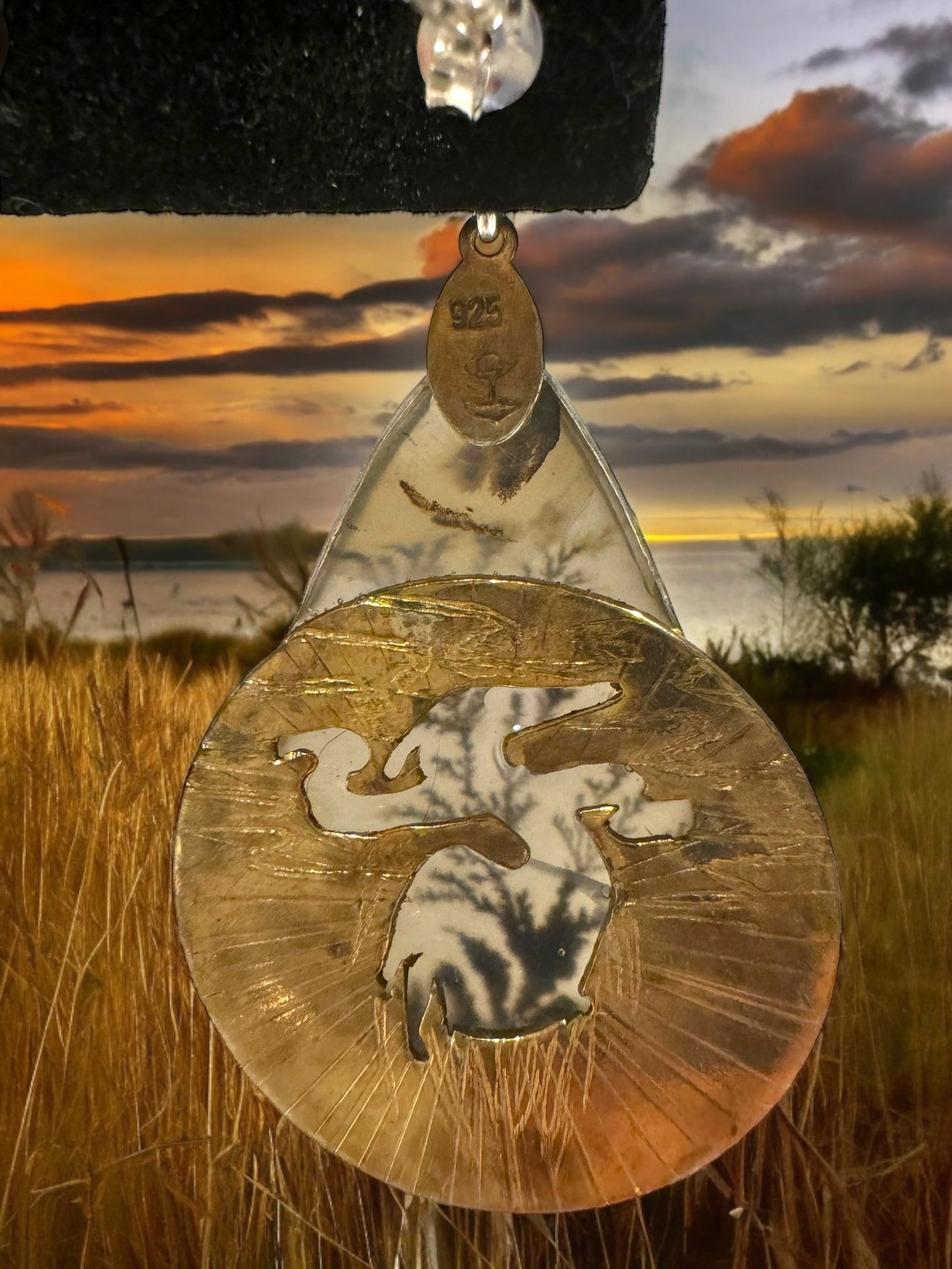 Dendritic Agate Day/Night Earrings