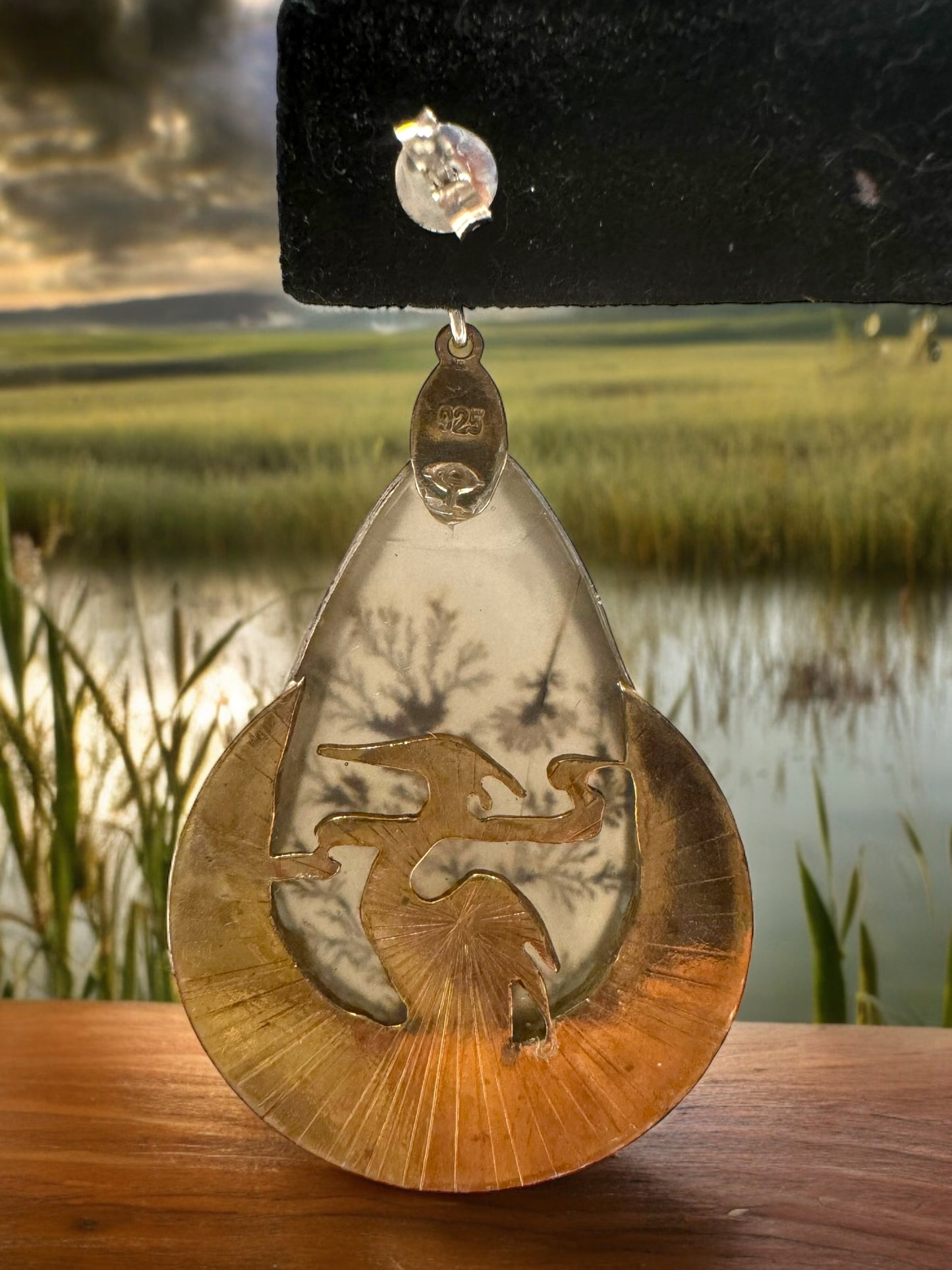 Dendritic Agate Day/Night Earrings