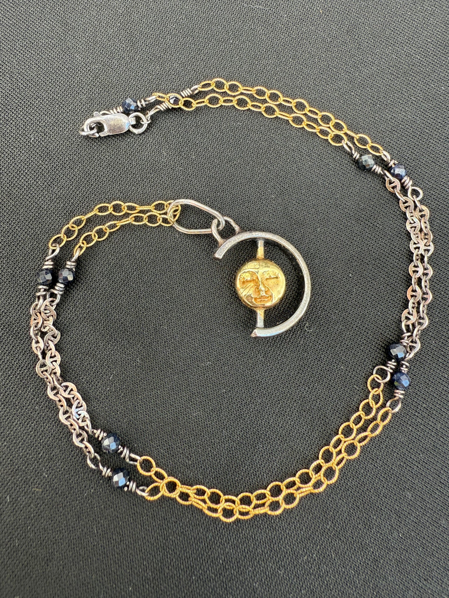 Sun/Moon Spinning 14k Pendant