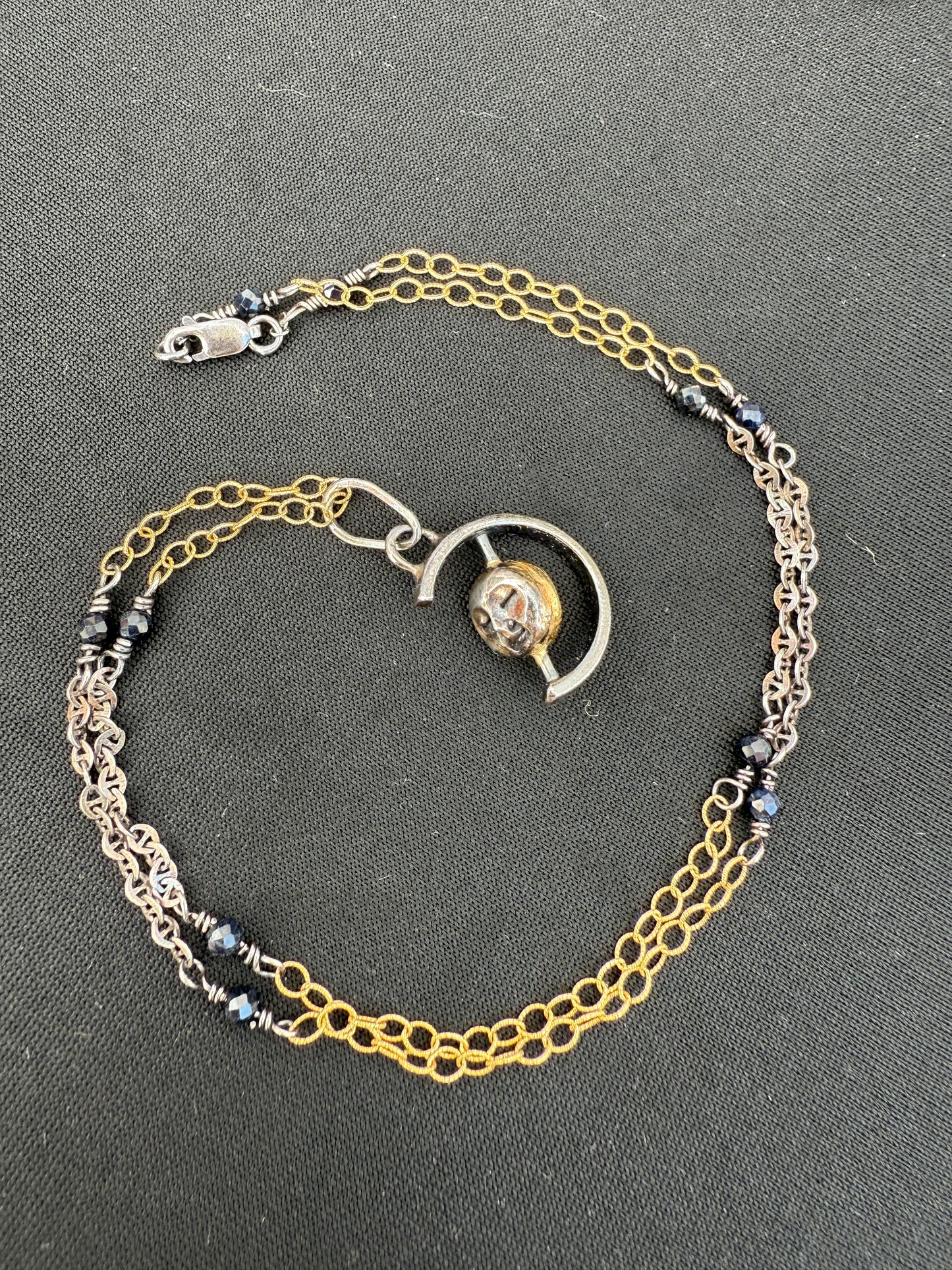 Sun/Moon Spinning 14k Pendant