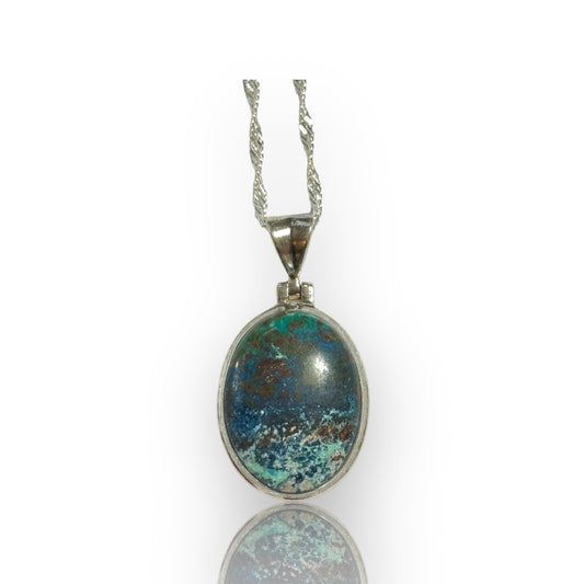 Azurite, Malachite and Chrysocolla Pendant