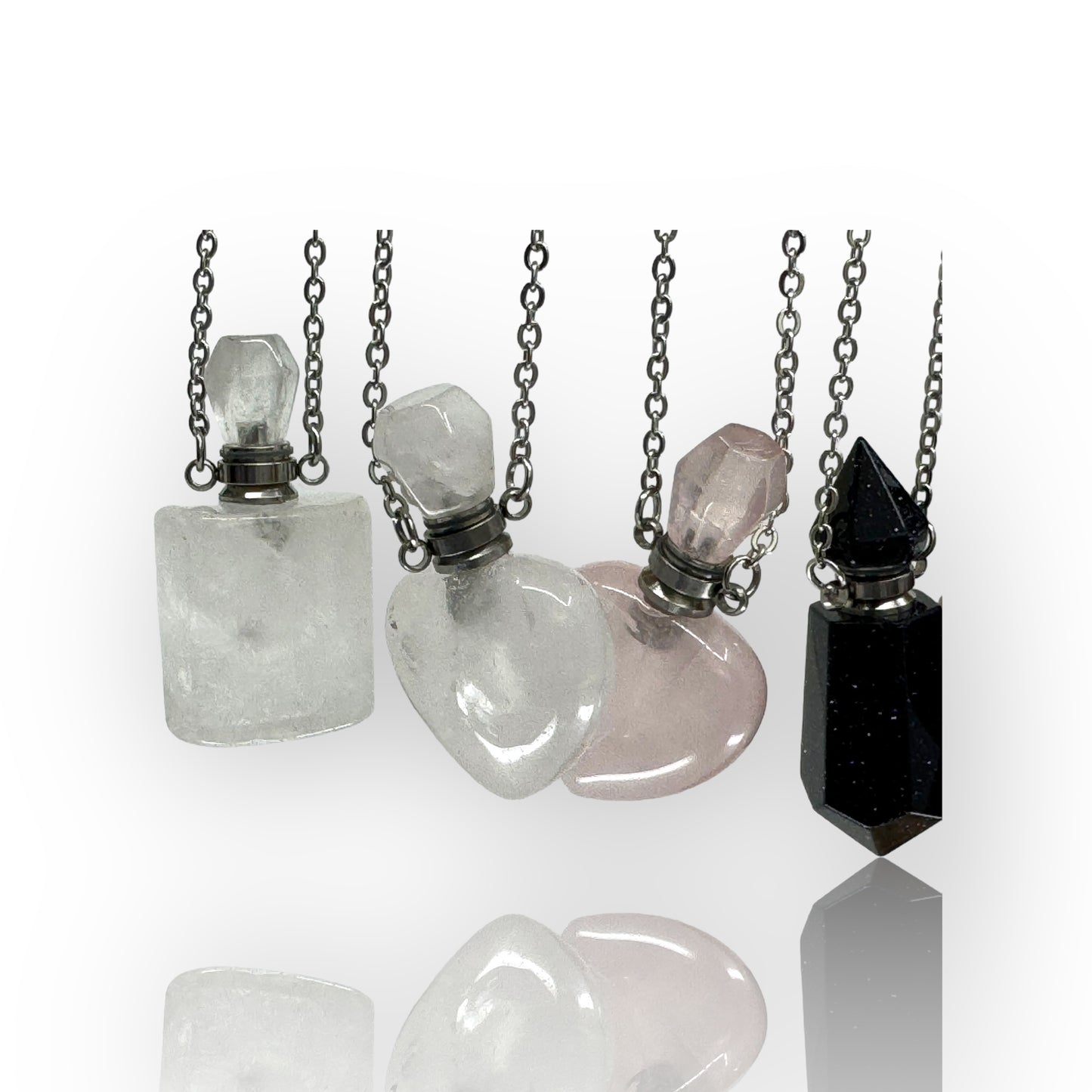 Semi Precious Stone Bottle Necklace