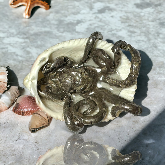 Sterling Silver Cast Octopus