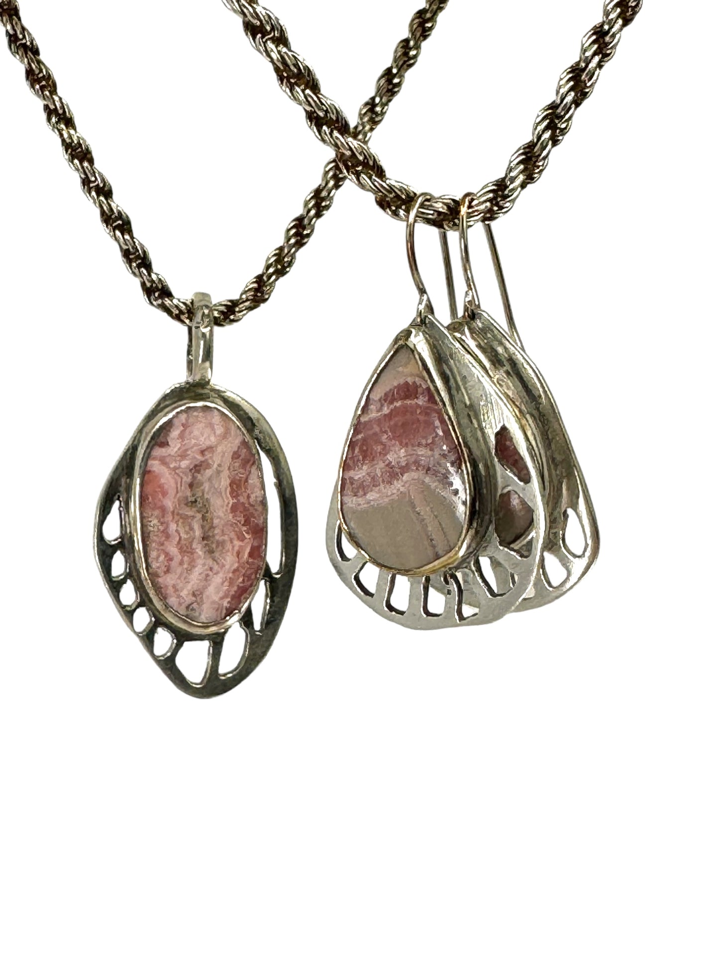 Rhodochrosite Butterfly Wing Set