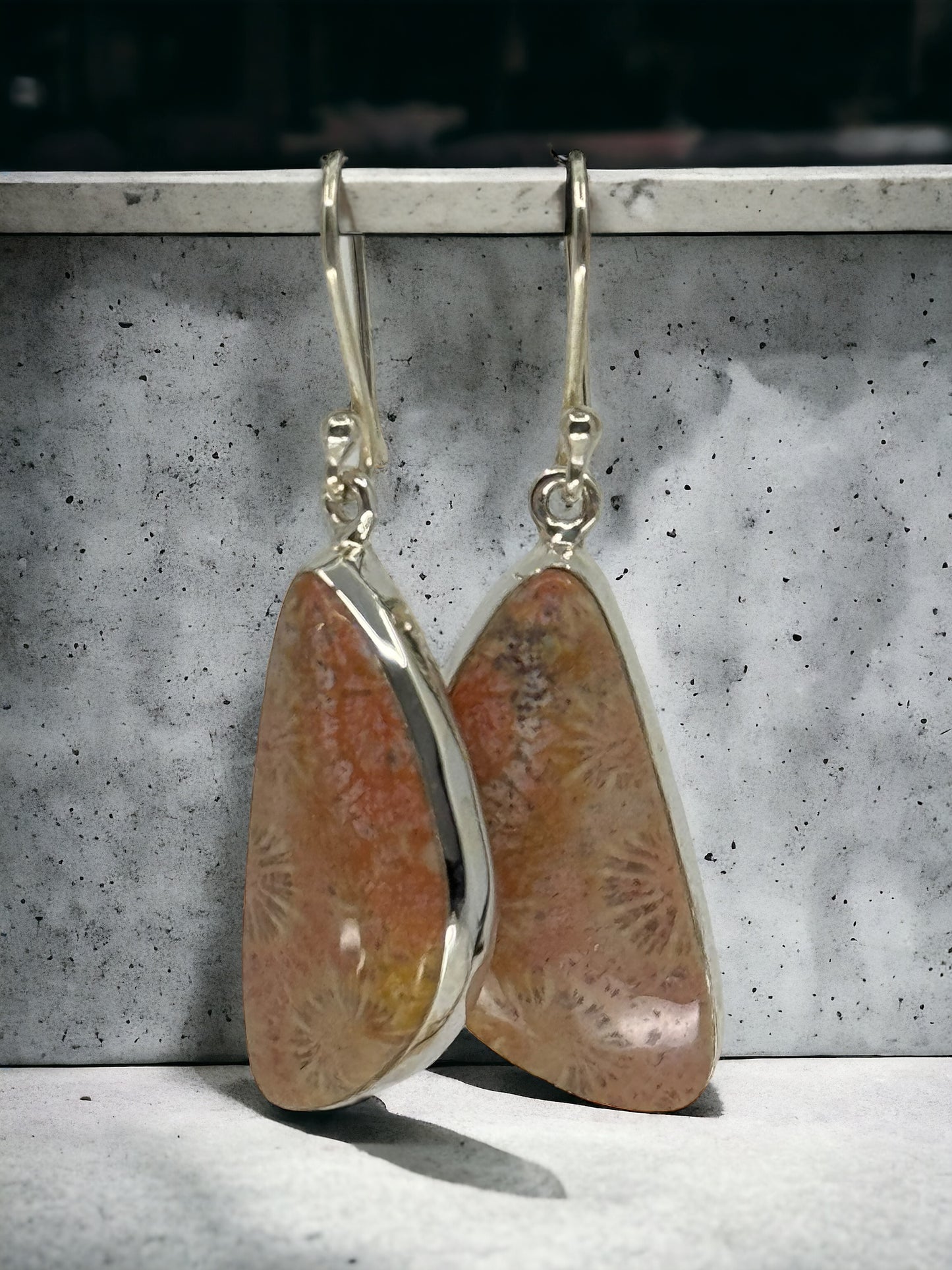 Fossilized Coral Earrings
