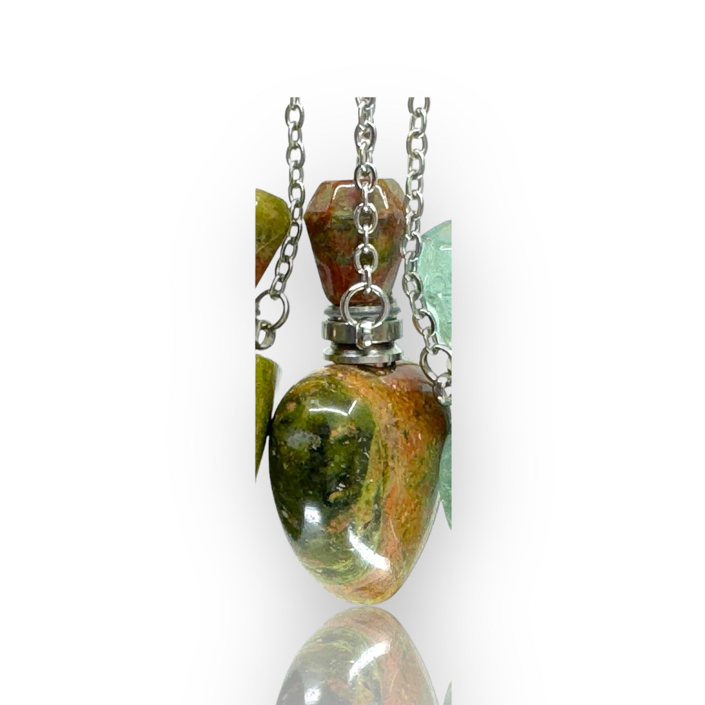 Semi Precious Stone Bottle Necklace