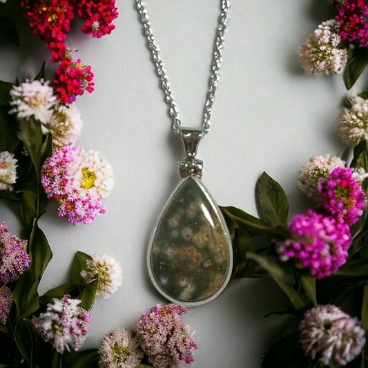 Jasper Teardrop Pendant
