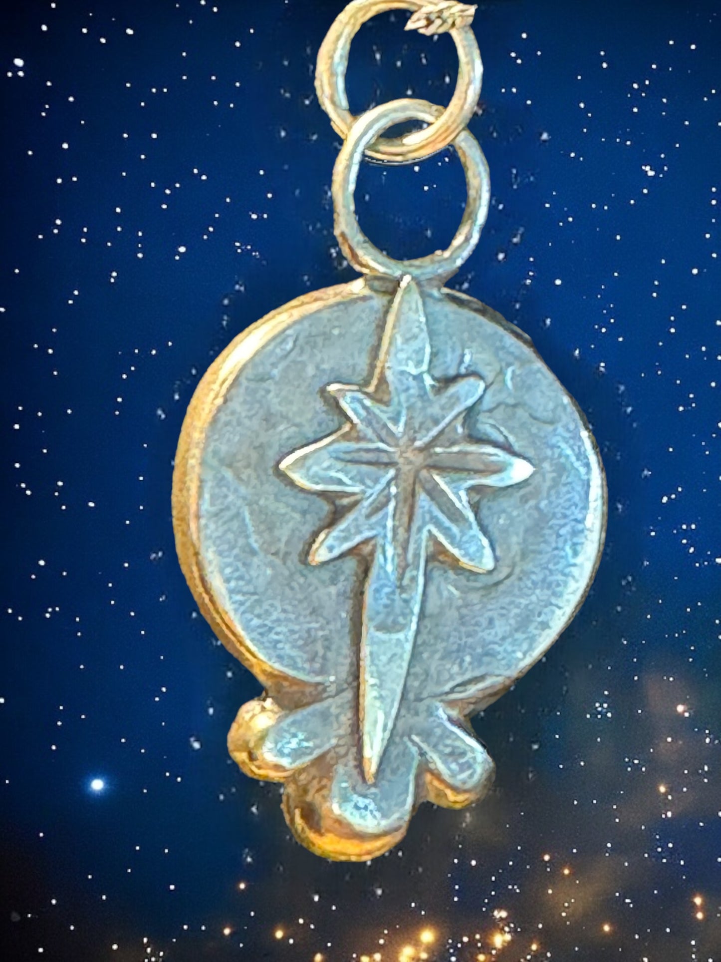Celestial Mother of Pearl Moon-Face Pendant