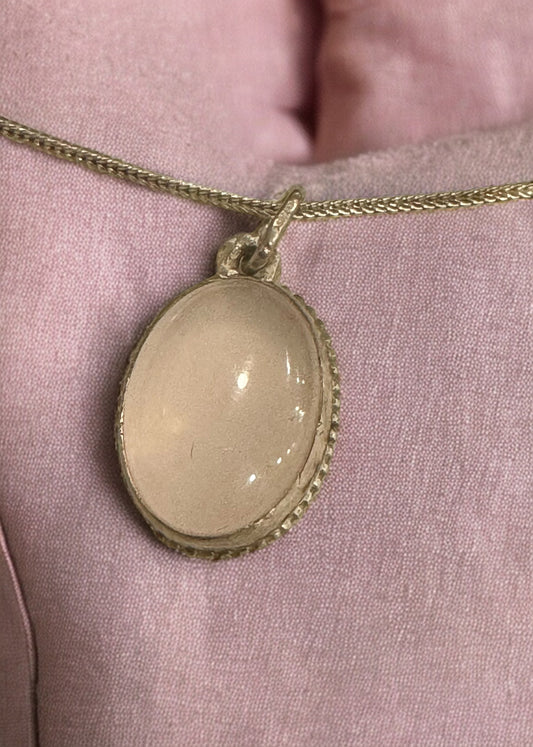 Rose Quartz Cabochon Pendant