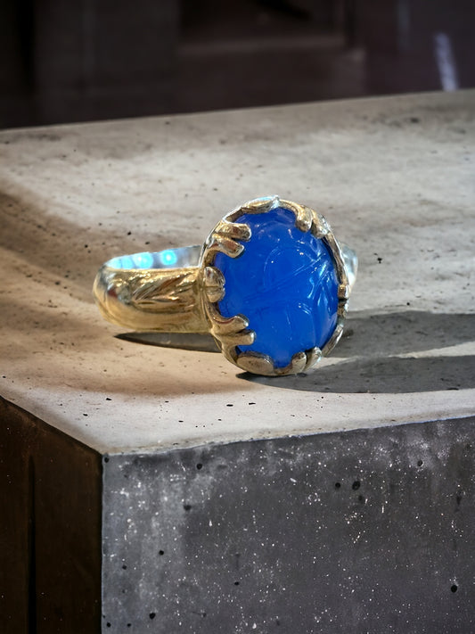 Scarab Oval Ring