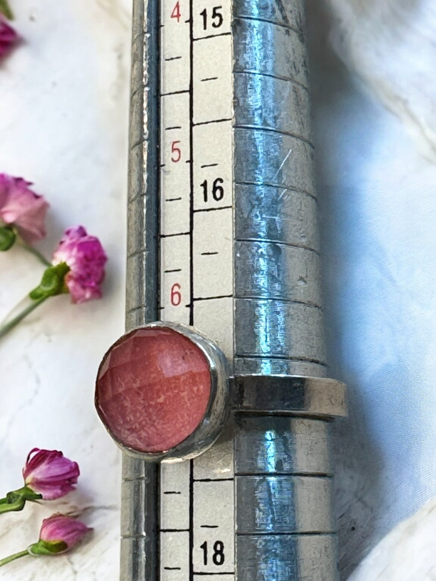 Pink Tourmaline Rosecut Ring