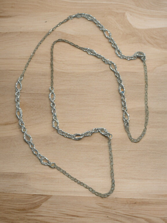 Mixed Media Sterling and 14kGF Long Chain