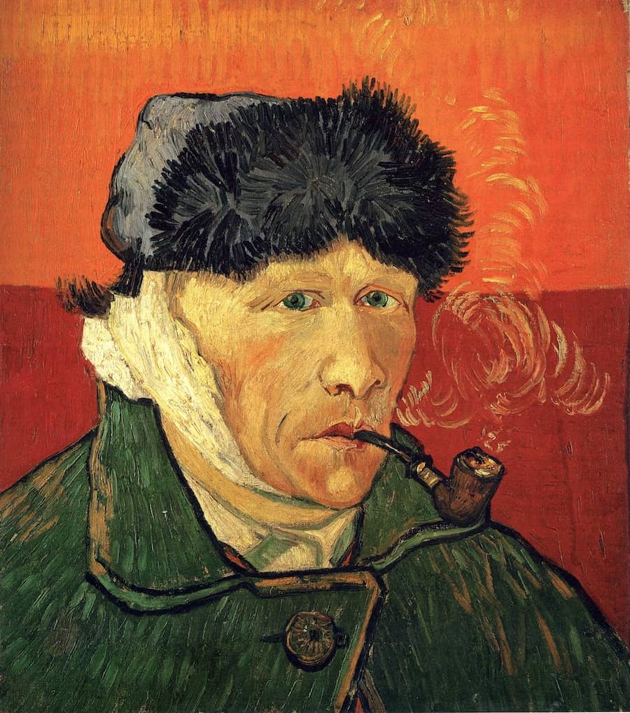 “Self Portrait as a Chicken with Bandaged Ear” Painting