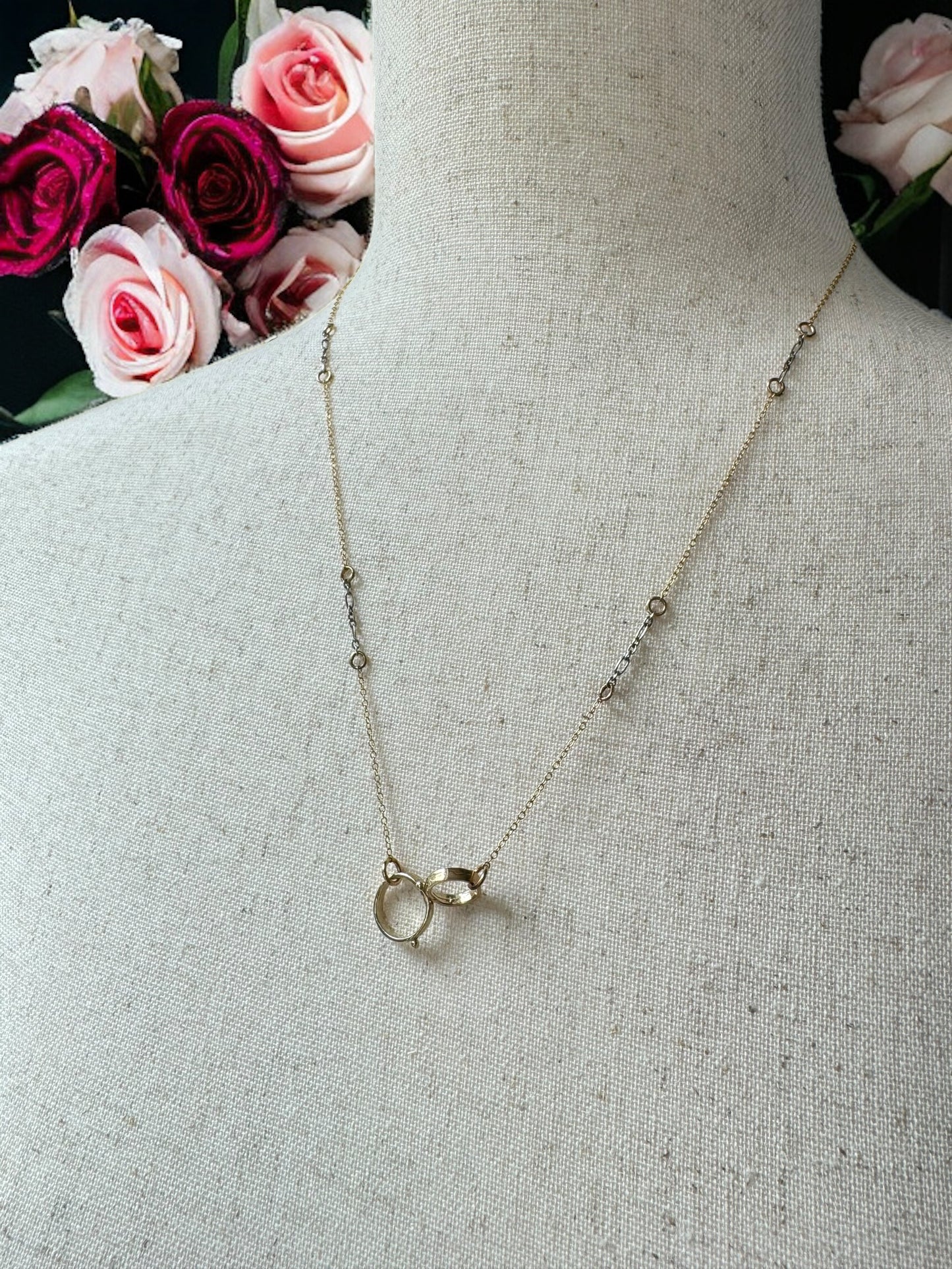 Double Link Gold Necklace