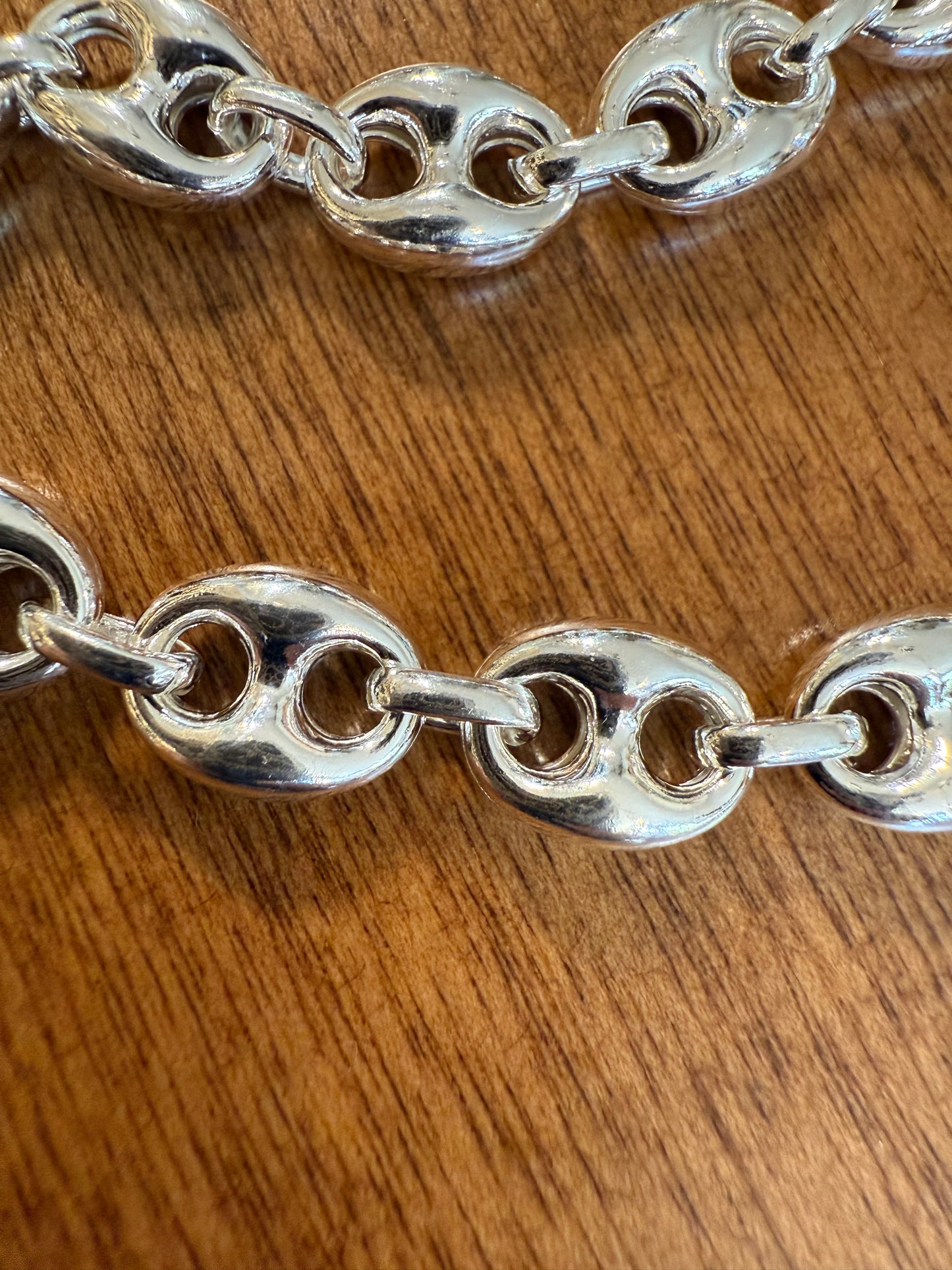 Puffed Anchor Chain in Sterling Silver