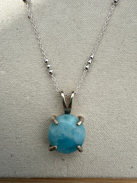 Larimar Prong Pendant
