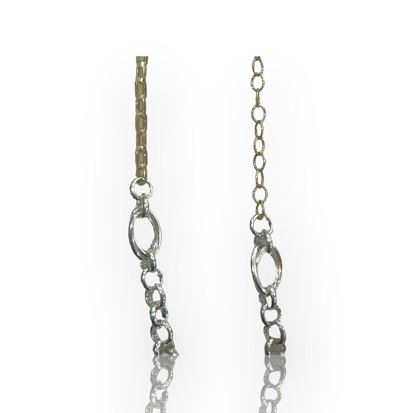 Mixed Media Sterling and 14kGF Long Chain
