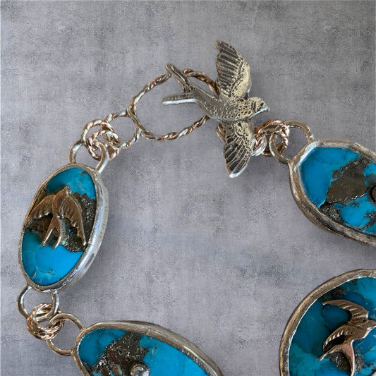 Turquoise Swallow Bracelet