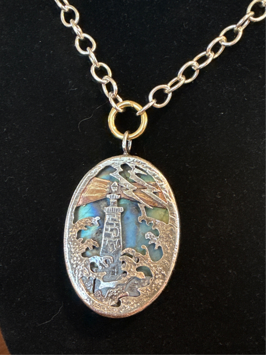 Labradorite Lighthouse Pendant