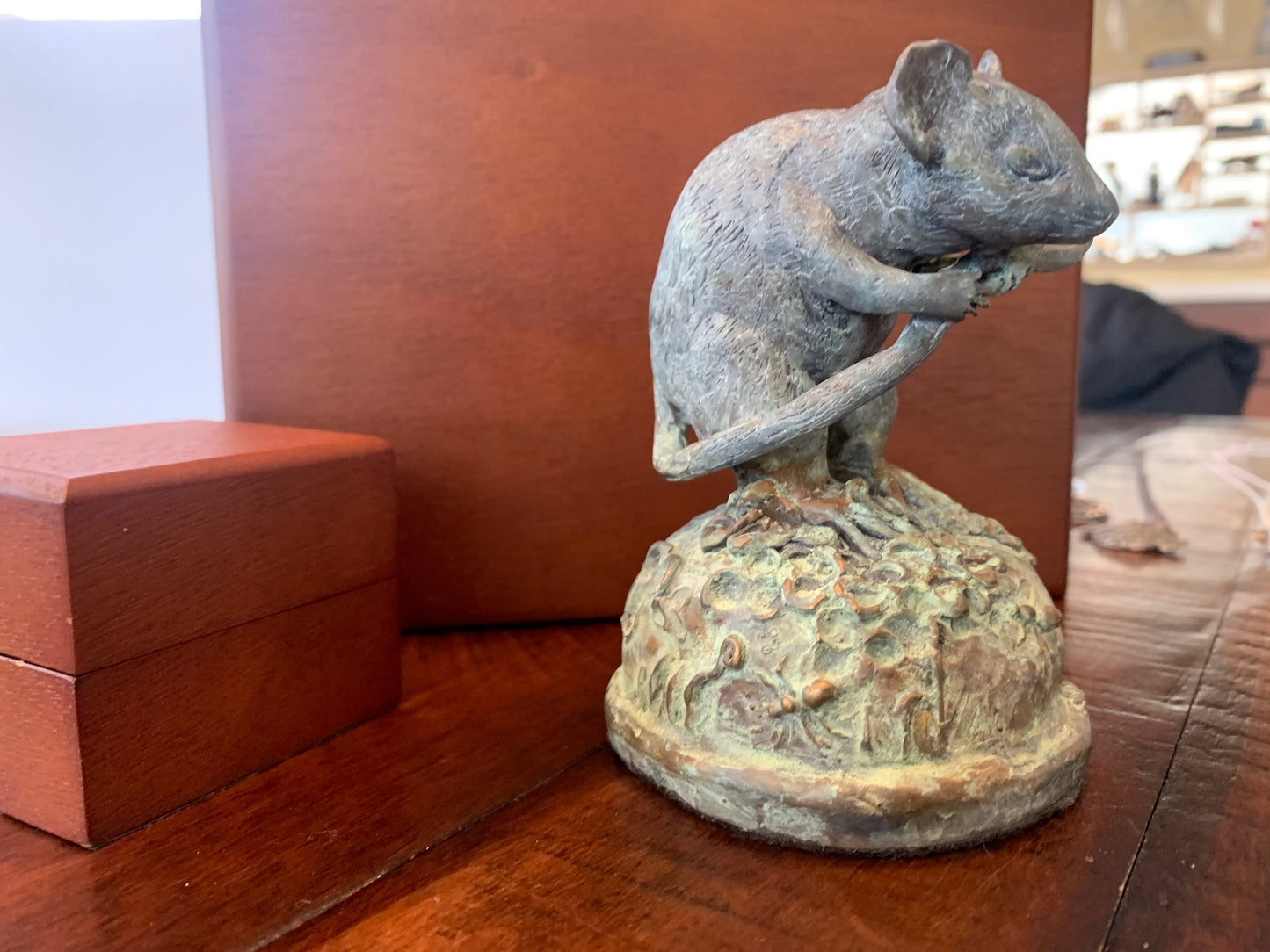 Bronze Mouse Sculpture