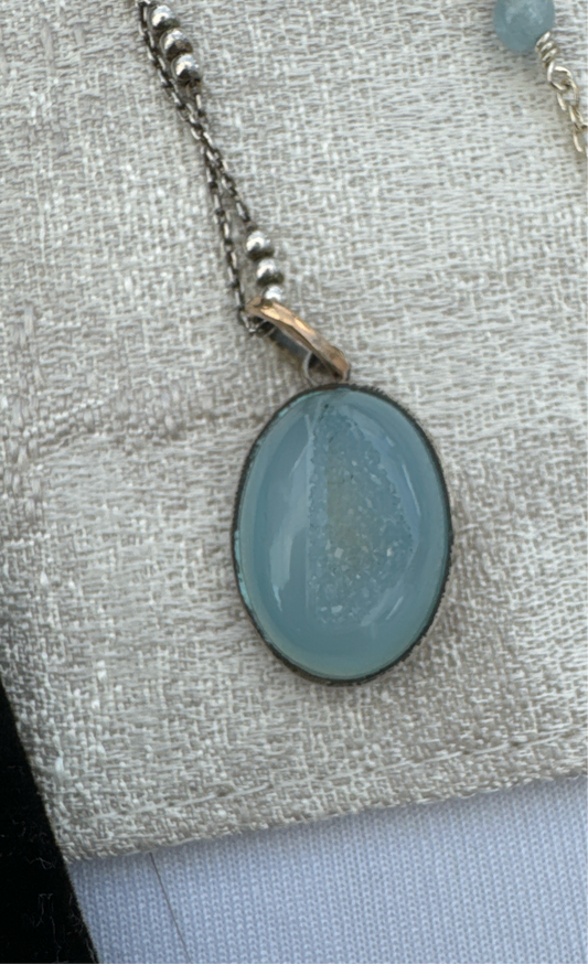 Druzy Aqua Necklace