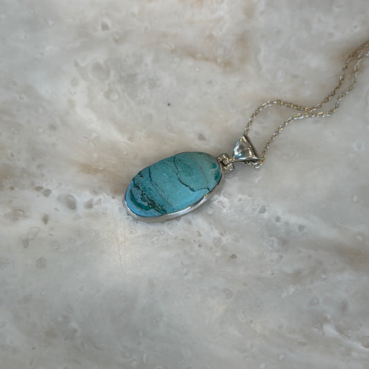 Oval Chrysocolla Pendant