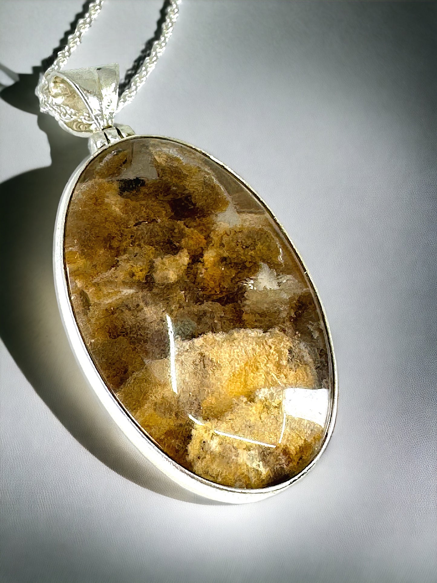 Large Garden Quartz Pendant/ Necklace