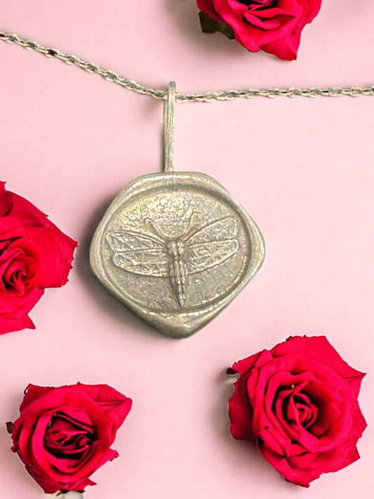Sterling Silver Heavy Cast Dragonfly Wax Seal