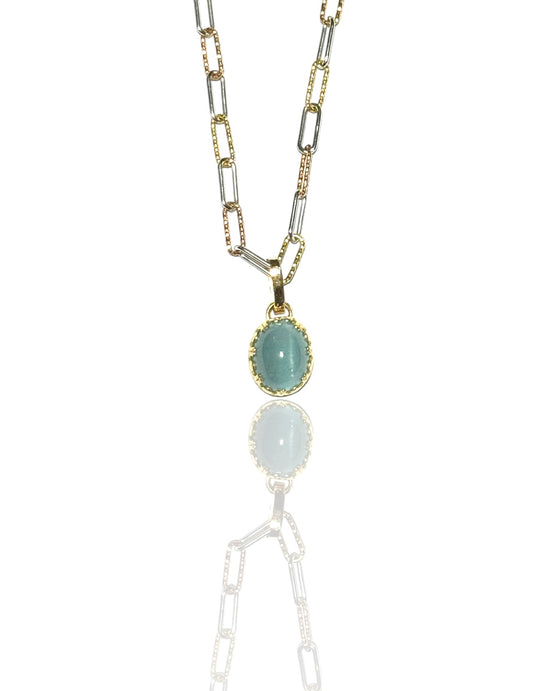 Cat’s Eye Aquamarine Necklace